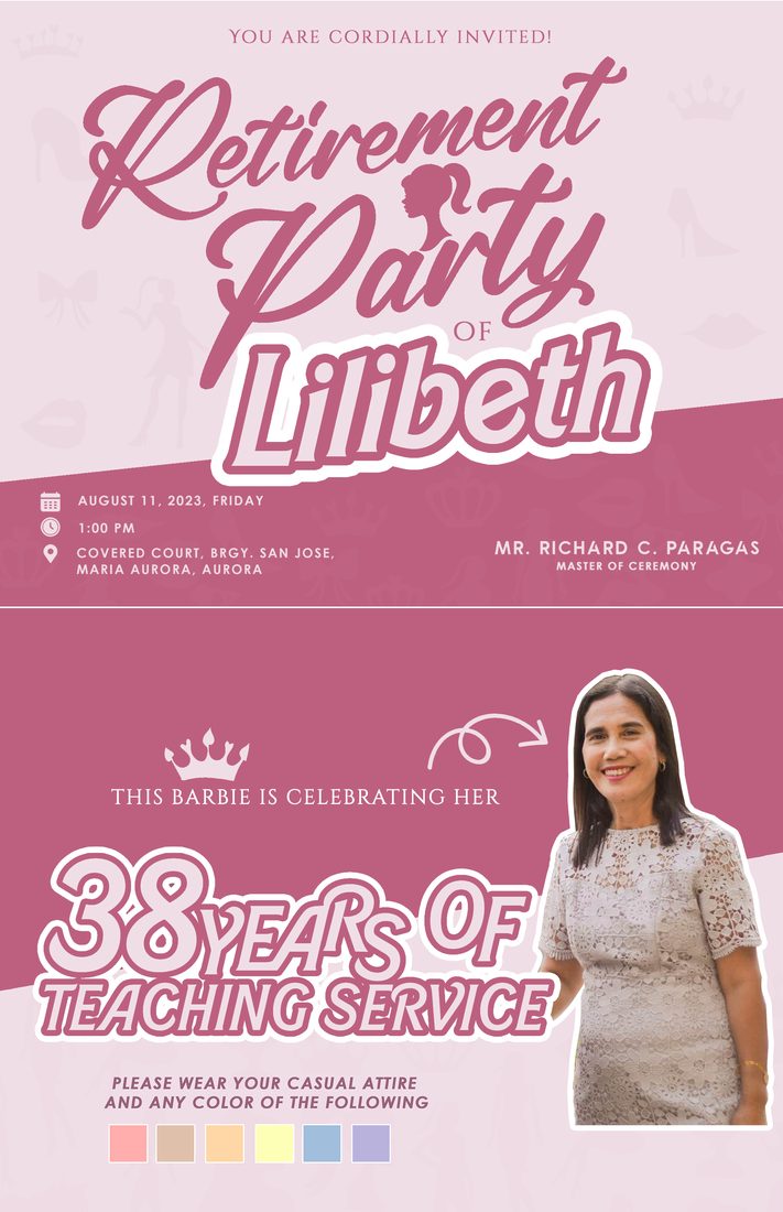 Lilibeth's retirement party invitation
